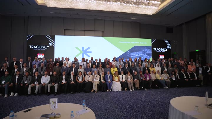 Everyone at TPC 2026 together under the Tragency screen